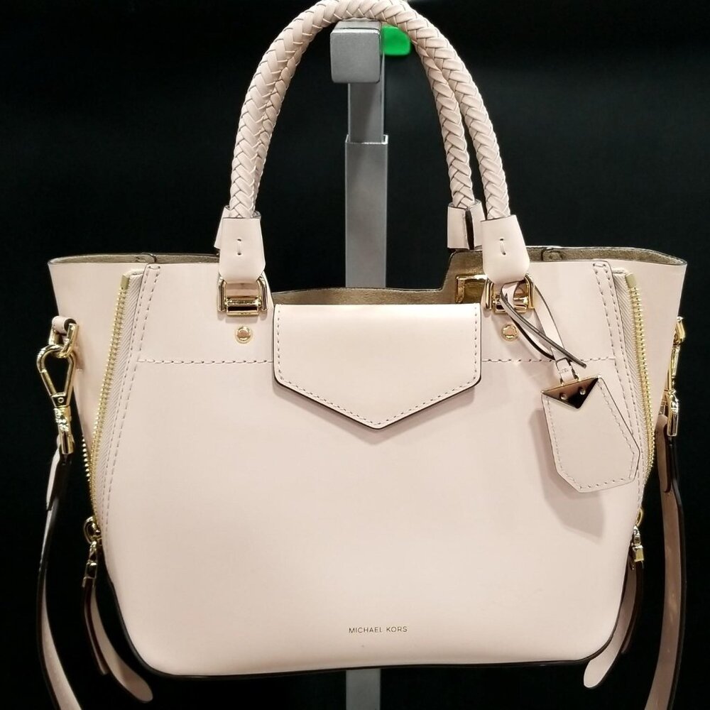MICHAEL KORS BLAKELY LEATHER MEDIUM SOFT PINK SATCHEL HANDBAG TOTE